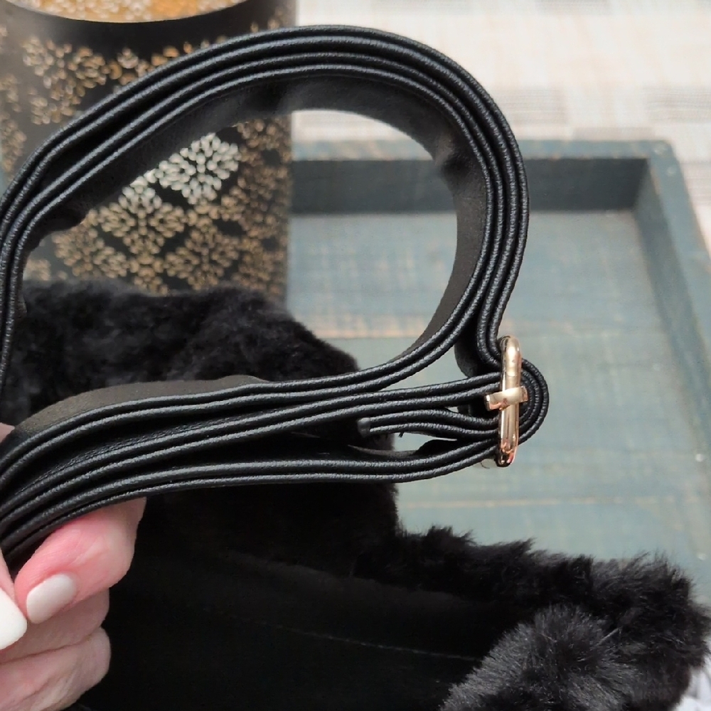 Juicy Couture Let's Get Cozy Black Faux Fur Tote - Picture 6 of 9